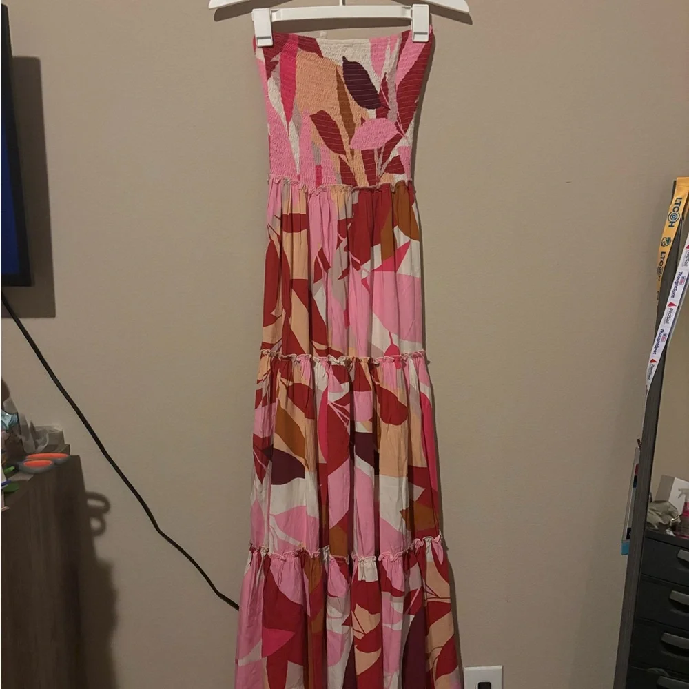 ABEL THE LABEL Strapless Smocked Bodice Maxi Dress – Size S - Picture 7 of 7